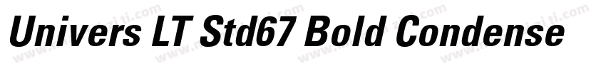 Univers LT Std67 Bold Condensed 24字体转换